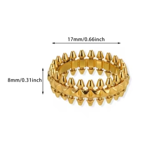 Gold-Tone Stacked Ring Set - Picture 5 of 6